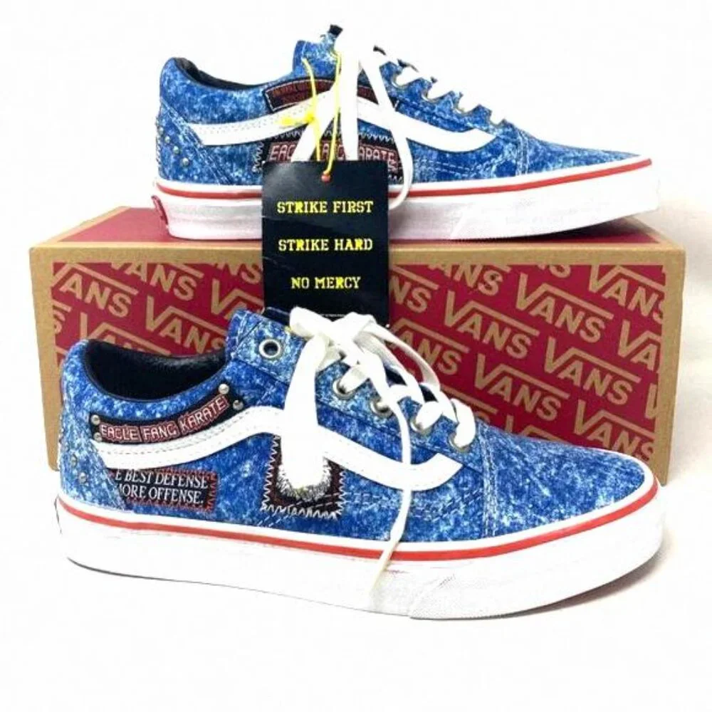 VANS Old Skool Shoe Cobra Kai Multi Canvas Sneakers VN0A3WKT6GL Size Women's Low